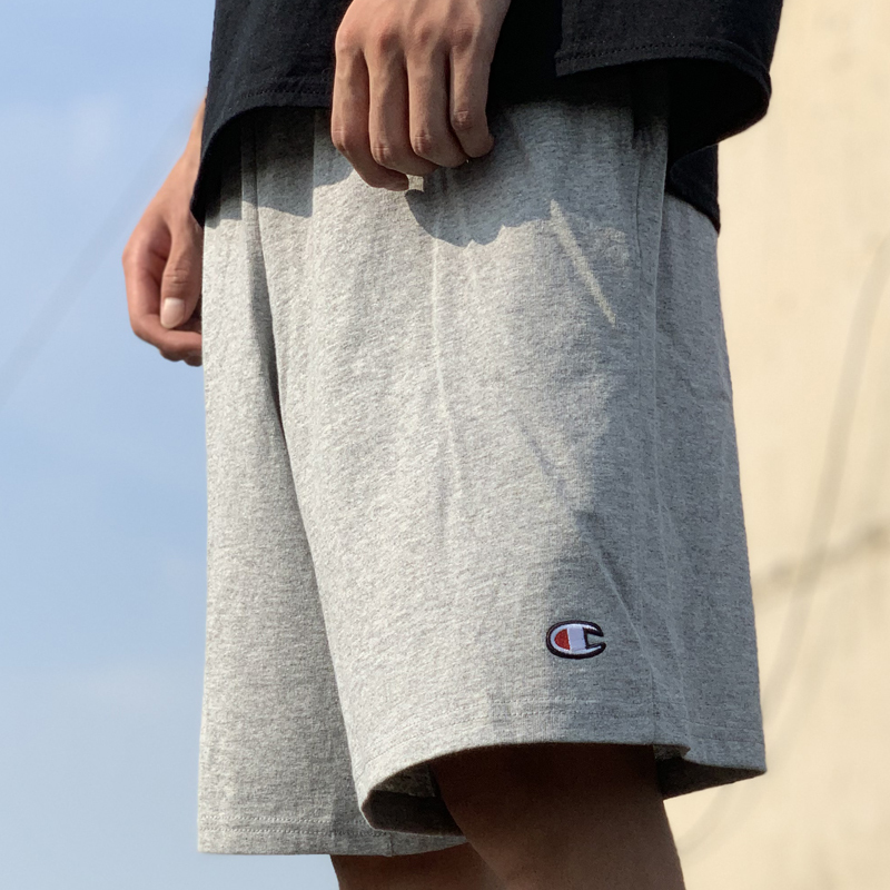In-Stock Champion American Version Embroidered Logo Basic Cotton Shorts Casual Sports Five-Point Shorts for Men and Women