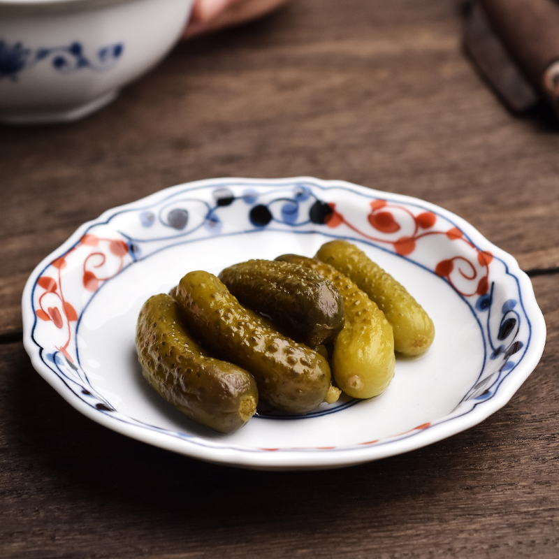 Small plate sauces Pozzo See burn-dyed brocade Changing Small Dish Imports Day Cutlery tableware Creative Home Ceramic Bone Disc-Taobao