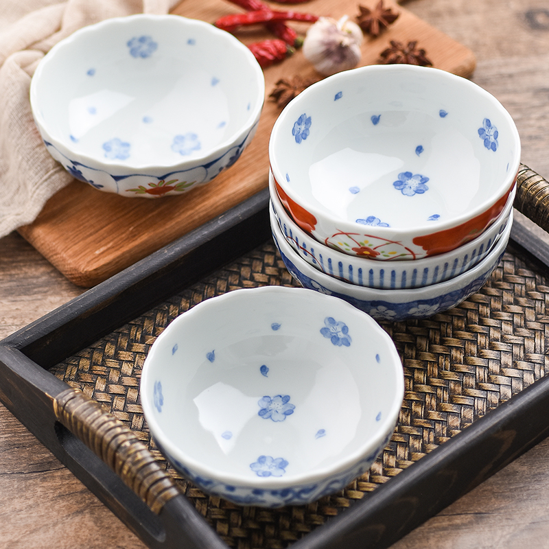 Japan Import Bowl Home Dyed brocade Chrysanthemum Style Parent-child Bowl Day Style Former Vegetable Bowl And Wind Ceramic Cutlery Sets