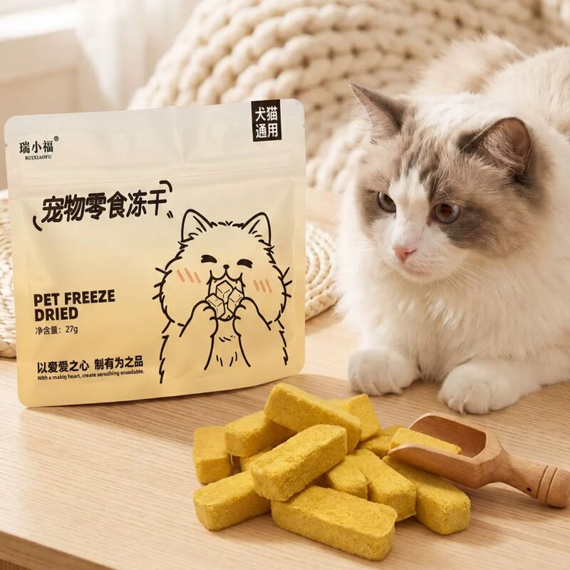 瑞小福南瓜苹果小金条鸡肉冻干碎鱼油营养配方猫狗狗小零食磨牙棒