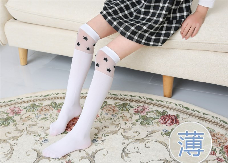 Vớ em bé cotton mùa hè phần mỏng 3-5-6 tuổi 7-9 trẻ em trai trong vớ ống cô gái trên đầu gối vớ trẻ em