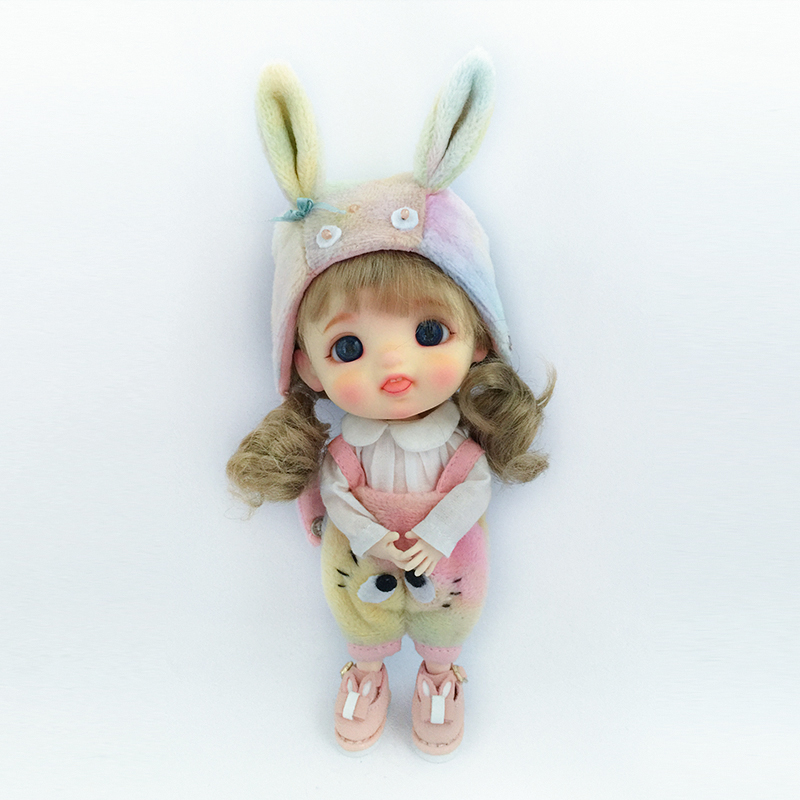 ob11 JERSEY EGG GSC MODEL BJD BLOUSE WITH BABY BAG PANTS HAT SOFT POTTERY CLAY DOLL CLOTHES SUIT