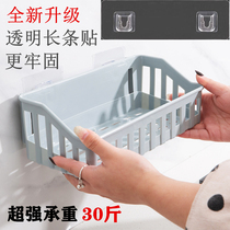 Kitchen bathroom toilet rack wall hanging storage toilet non-perforated wall no trace pasting bathroom artifact