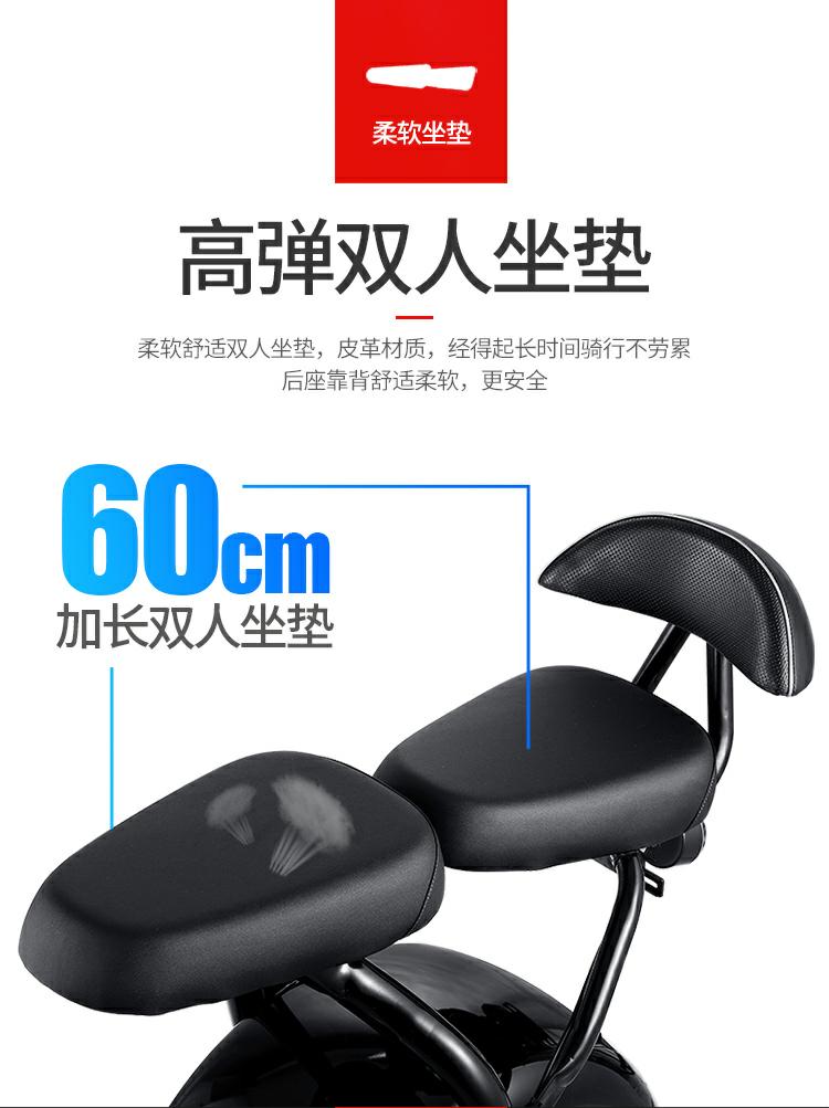 Harley mới có thể tháo rời pin xe điện lốp rộng lốp lớn bánh xe người lớn pin xe điện trượt pin lithium - Xe đạp điện mua xe đạp điện