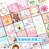 diy photo album couple baby growth manual hand book material sticker decoration cartoon box sticker compilation two