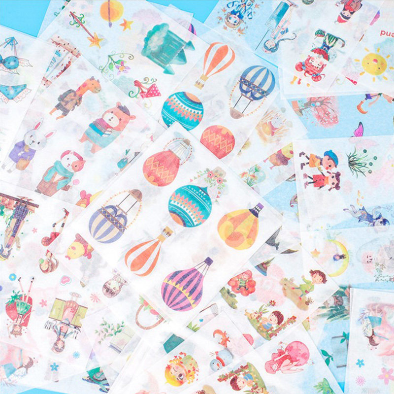 Boxed stickers hand account material growth manual kindergarten file baby record book diy decoration material production