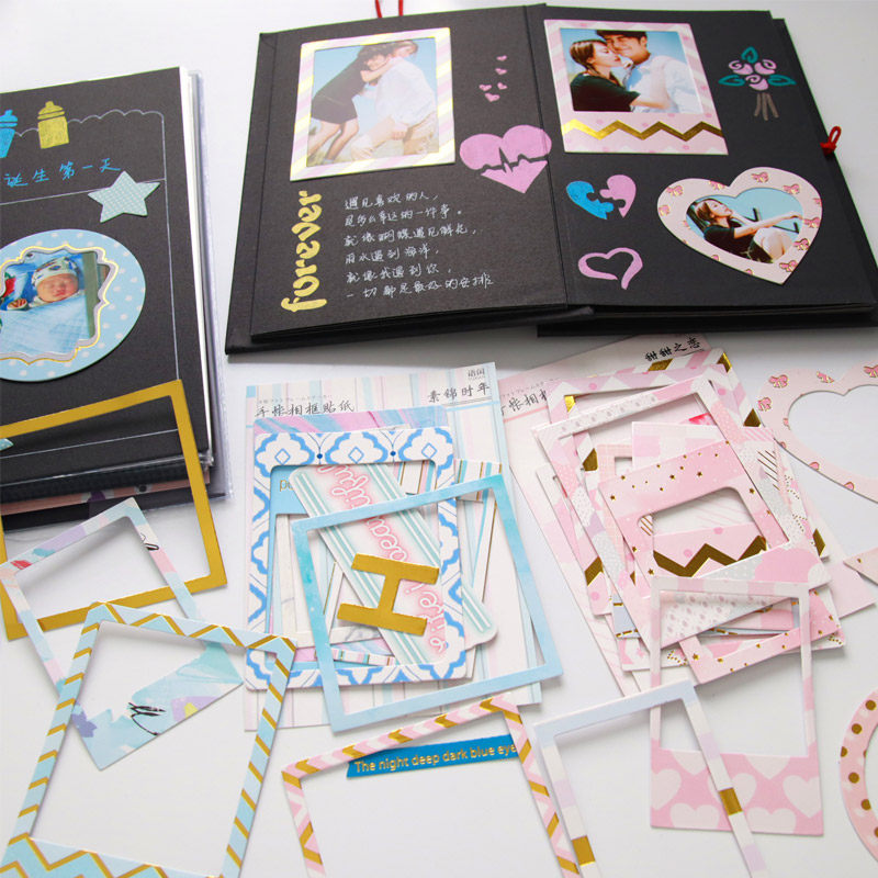 DIY photo album stickers growth manual hand account material this accessories decoration material tools INS photo frame stickers