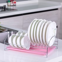 Kitchen Shelving Bowl Rack Drain Rack Kitchen Supplies Bowls and chopsticks Shelf Bowls Chopsticks Shelf single-layer bowls tray containing shelf