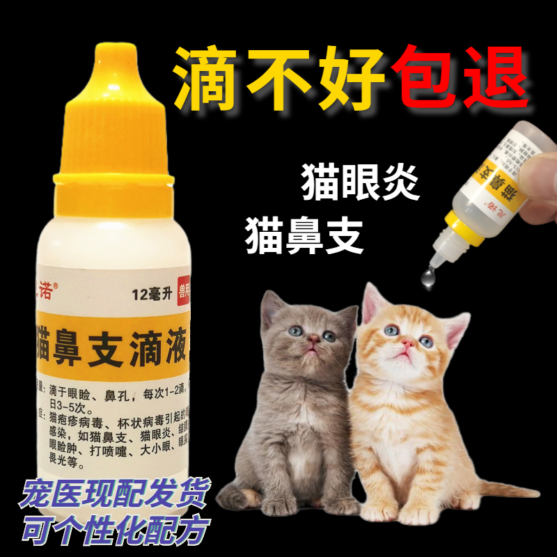 Feline rhinitis ophthalmia sneezing, runny nose, nasal congestion, eye drops, keratoconjunctivitis, photophobia, tears and more treatment drugs