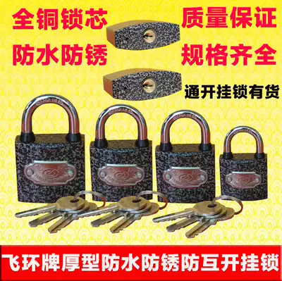 Feihuan brand waterproof and anti-rust padlock Through-open padlock Mutual open padlock Internet cafe main case lock One key to open N locks