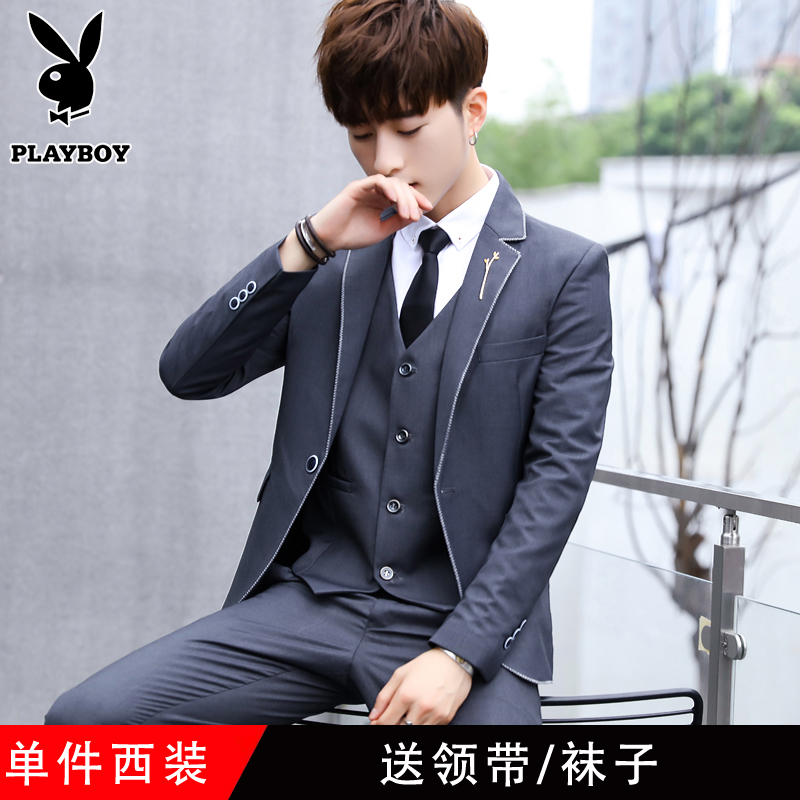 Playboy phù hợp với phù hợp với những người đàn ông mỏng Hàn Quốc phiên bản phù hợp với ba mảnh thiết chú rể thường phù dâu váy cưới triều