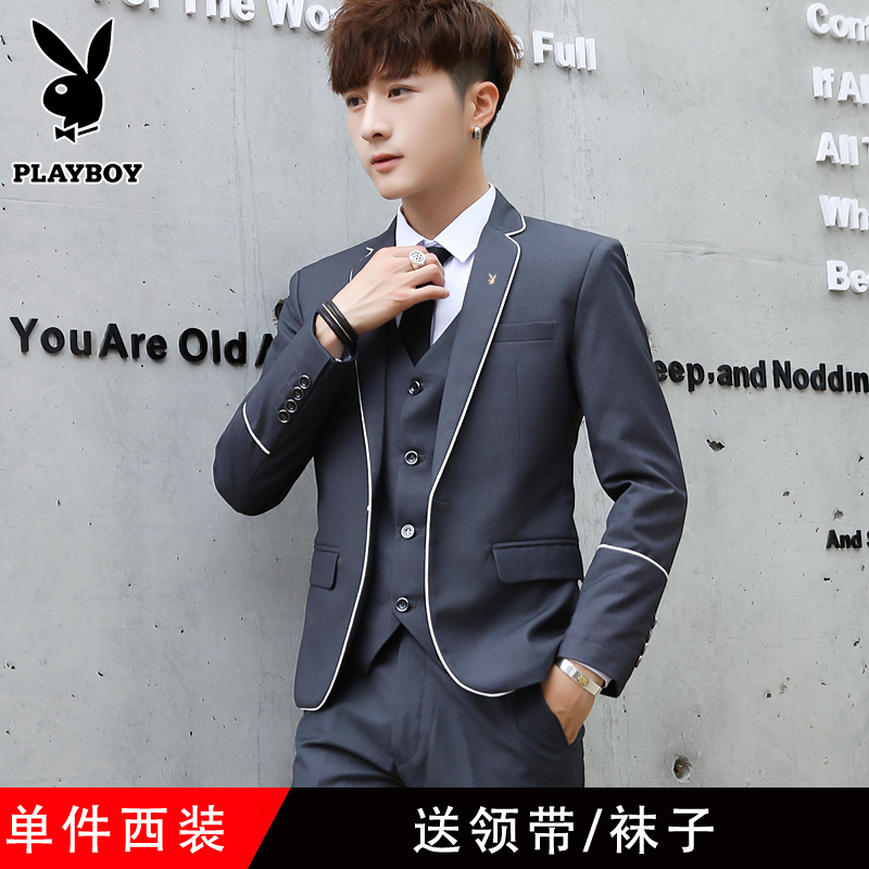 Playboy phù hợp với phù hợp với những người đàn ông mỏng Hàn Quốc phiên bản phù hợp với ba mảnh thiết chú rể thường phù dâu váy cưới triều