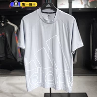 Adidas, спортивная дышащая футболка с круглым воротником для отдыха, короткий рукав, с печатью вашего логотипа, для бега