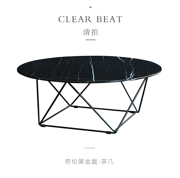 Bàn cà phê Bắc Âu kích thước bằng đá cẩm thạch kết hợp tròn jazz trắng đen và trắng gốc thiết kế nội thất phòng khách đơn giản ghế hoàng gia