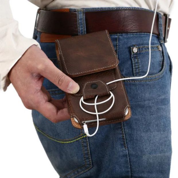 4.7 / 5.2 / 5.5 / 6.0 inch túi điện thoại di động dọc đeo thắt lưng bao da nam túi xách điện thoại di động trọn gói nam túi đeo hông đi phượt	