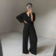 2022 new loose casual simple long-sleeved lapel pleated blouse mopping the floor drape wide-leg trousers suit