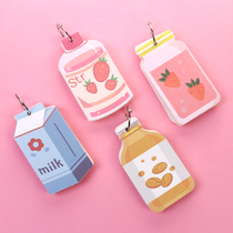 Sticky note book small book tearable creative cute bottle-shaped ring buckle type small book blank sticky note paper non-sticky student use