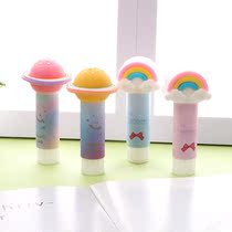 Glue stick solid glue students with creative cute cartoon girl heart childrens handmade glue stick learning stationery supplies
