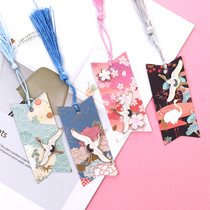 Bookmark creative classical Chinese style Ancient style tassel crane shape Paper bookmark Students with Chinese style small gift