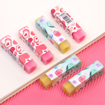Heart-shaped eraser for children and primary school students cute girl heart erasable less chips rubber kindergarten school supplies