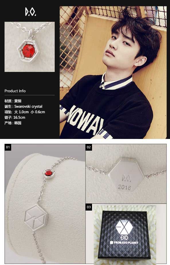 EXO Collective Wu Shixun Can Lie Bian Boxian Xung quanh cùng một đoạn Đơn giản vòng đeo tay tại chỗ Cặp đôi vòng đeo tay Hộp quà tặng - Vòng đeo tay Clasp vòng đá phong thủy