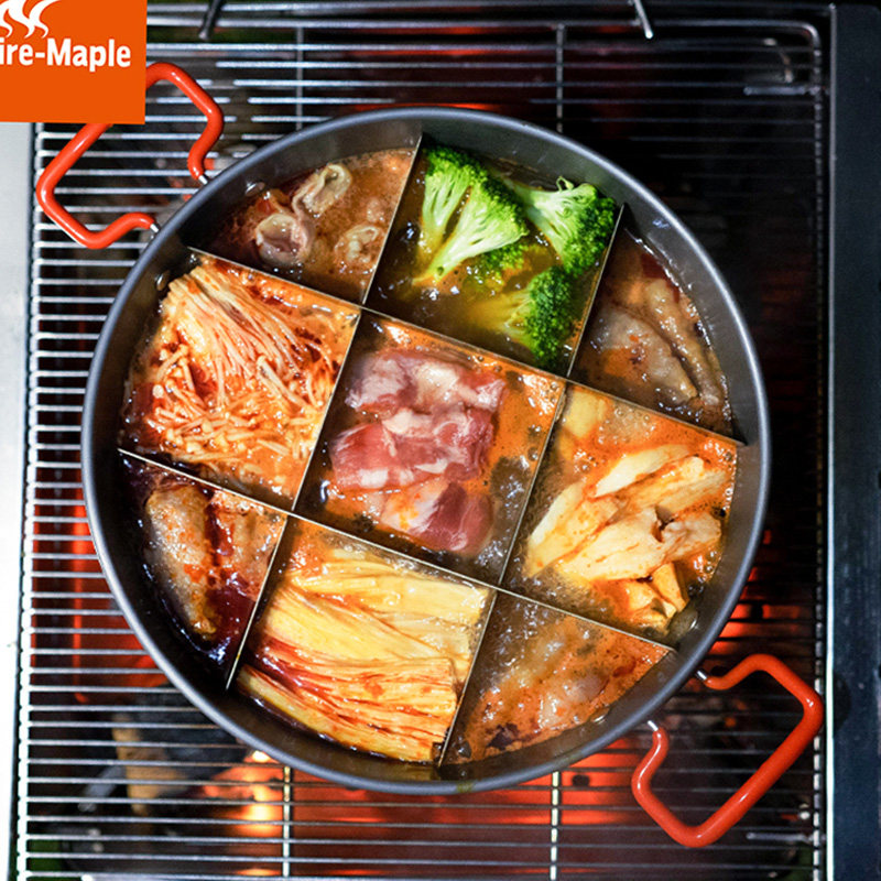Fire Maple Feast Hot Pot Suit Outdoor Wild Cooking Camping Regiment Jian Corrupt Multi-parent-child Family Electric Hot Pot Nine Palace
