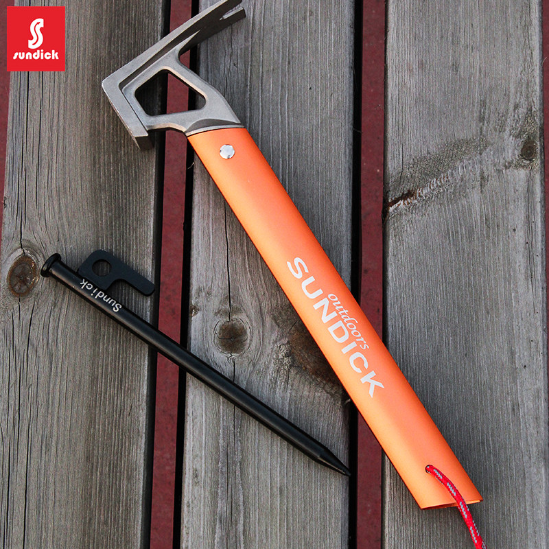 Mountain flute outdoor camping tent hammer Lightweight stainless steel hammer campsite nail puller Hammer bottle opener