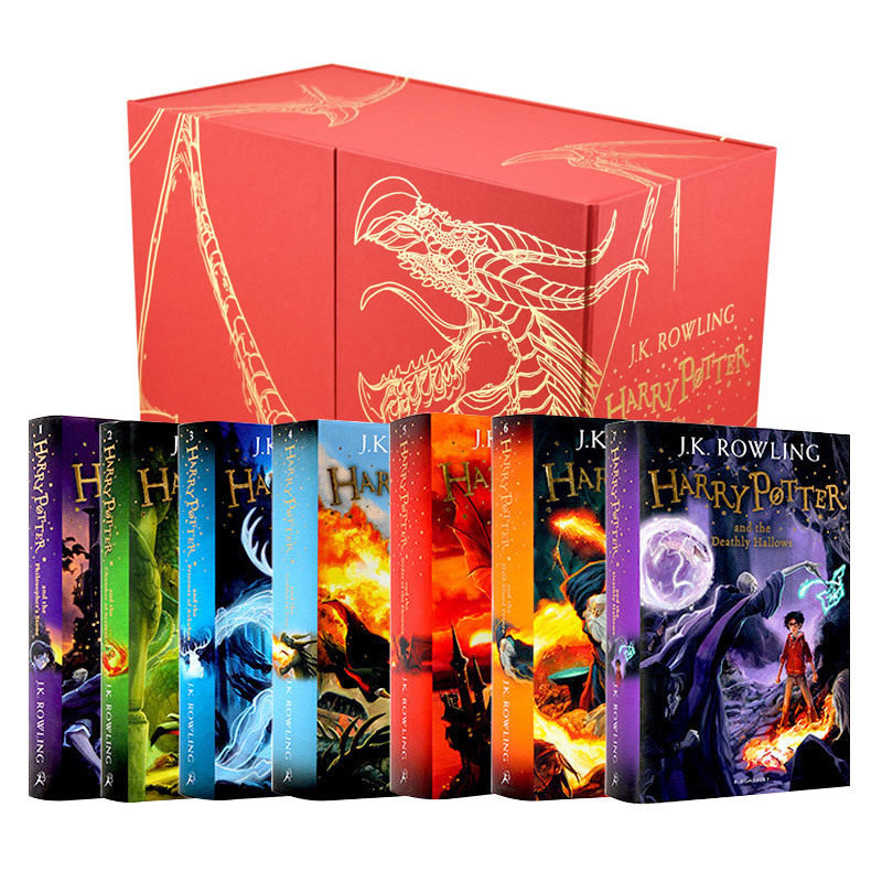 (Chinese original version) Harry Potter 1-7 Complete Works English Original Harry Potter Hardcover Collector's Edition Deluxe Edition Set Science Fiction JK Rowling was