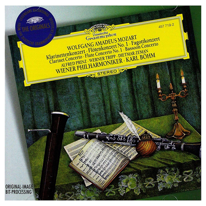 (middle figure audio-visual) Mozart: clarinet flute concerto-baum original cd disc on-board cd import