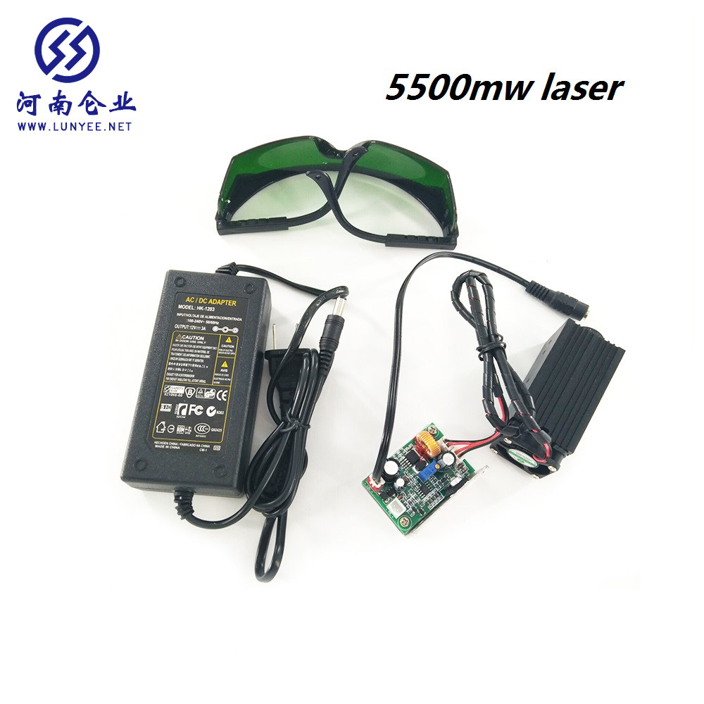 450nm 5 5W laser high power laser module CNC engraving machine laser head wood plastic leather