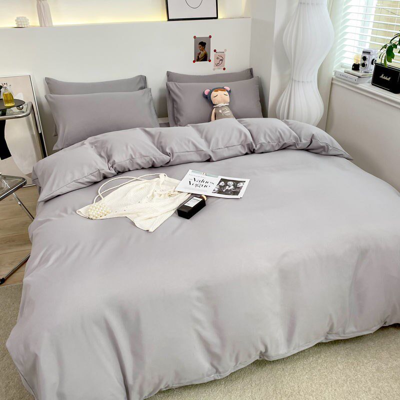 2022 new student dormitory single quilt cover sheet sanding four-piece set 150*200 three-piece set four seasons universal