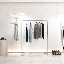 Clothing store display stand stainless steel silver display shelf womens clothing store simple Zhongdao combination floor-standing hanger