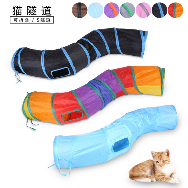 Cat toy drill hole cat maze nest passage sleeping bag tunnel pet rabbit kitten nest long climbing track cat tent