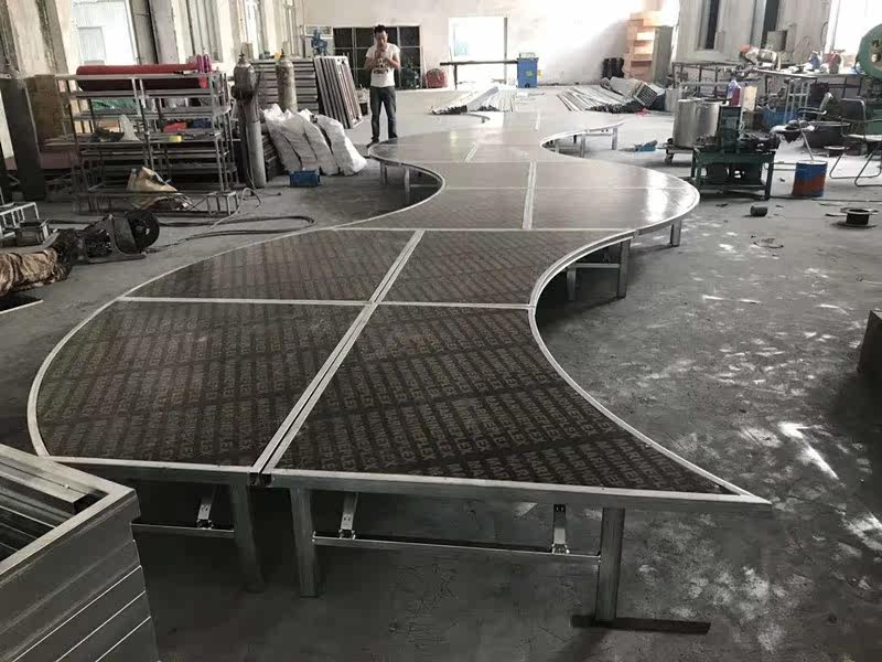 Aluminum alloy steel stage S-type catwalk Special-shaped stage snap assembly stage Wedding stage custom shelf
