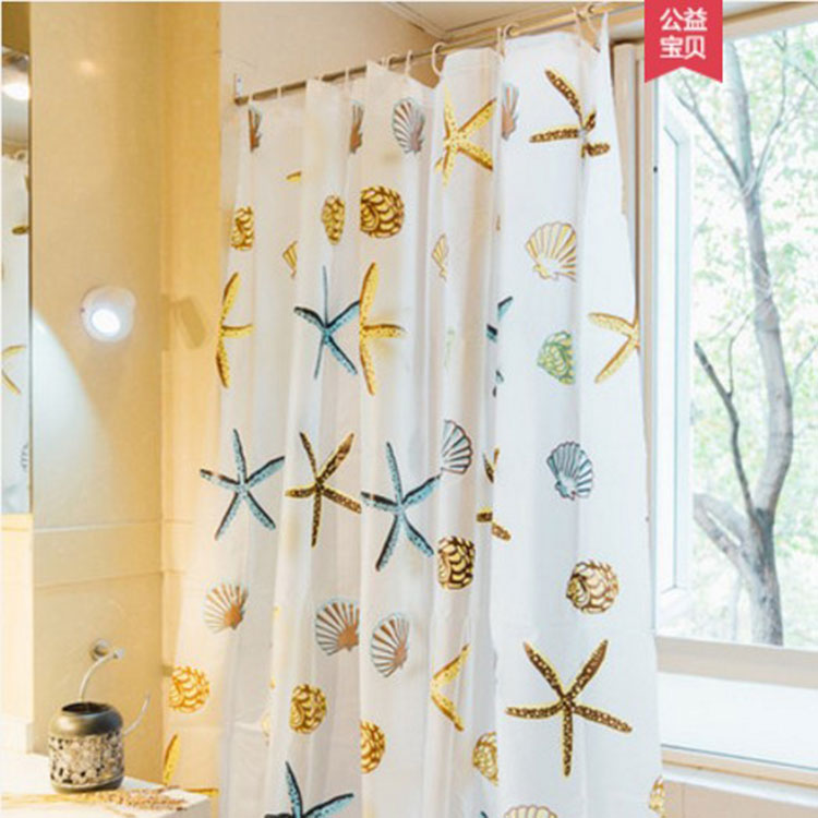 Bathroom water curtain makeup room shower curtain rod telescopic set punch-free bath waterproof rain curtain shower water curtain wall