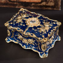 Medium-sized European zinc alloy drop rubber painted jewelry box jewelry jewelry ring necklace princess box birthday new wedding gift