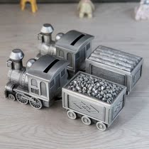 Zinc Alloy Creative Renaissance van Changing Savings Tank Train Savings Carrier Kids Gift Home Swing