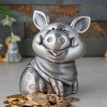 Creative smiley pig savings jar metal lovely pig man saving cans children giftszodiac artwork
