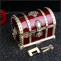 Metal Alloy Retro Jewelry Box Case With Lock Eurostyle Palace Antique collection Ornament Box Wedding Gift