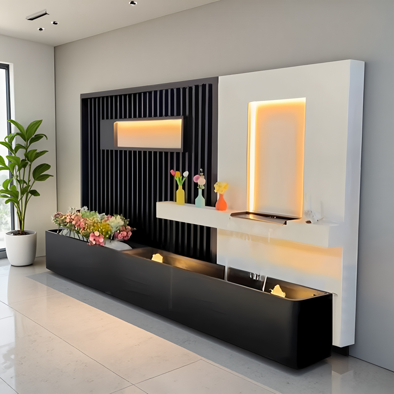 Stainless Steel Flowing Water Background Wall Courtyard Hotel Screen Partition Waterfall Landscape Wall Villa Garden Outdoor Water Curtain Wall Stainless Steel Flowing Water Background Wall Courtyard Hotel Screen Partition Waterfall Landscape Wall Villa Garden Outdoor Water Curtain Wall