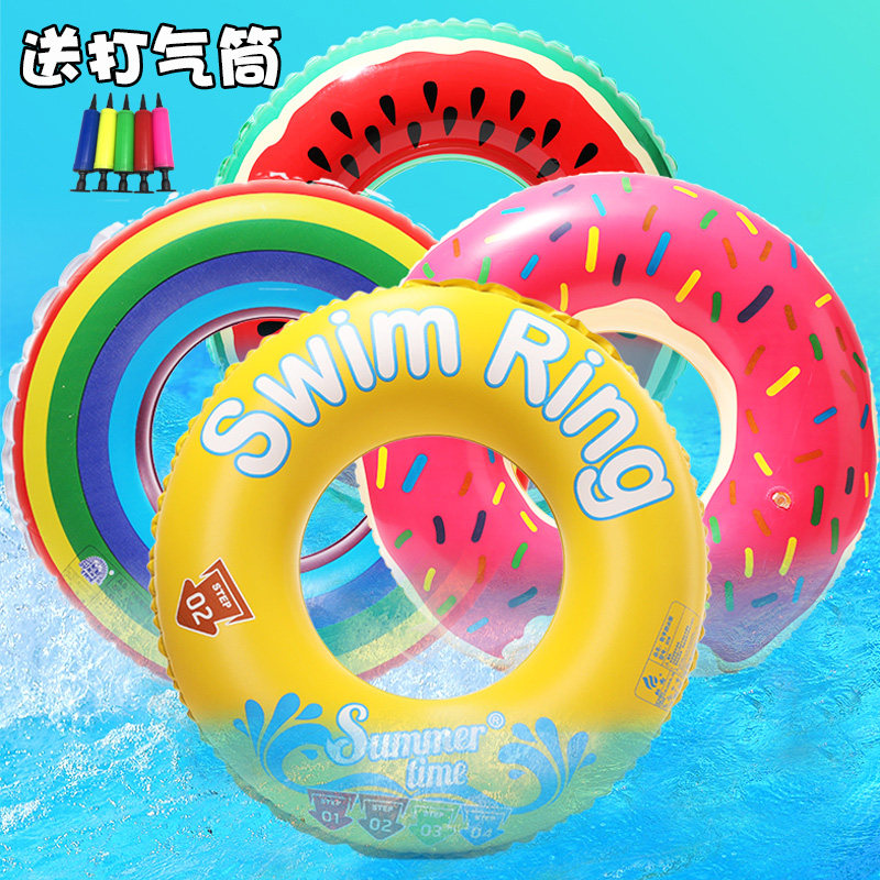 Swimming ring adult thickened men's and women's inflatable lifebuoy ring large children's cute net red style adult beginner swimming ring