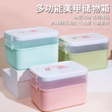 Вместительный и большой набор маникюрных инструментов для маникюра, портативный лак для ногтей, настольная коробка для хранения