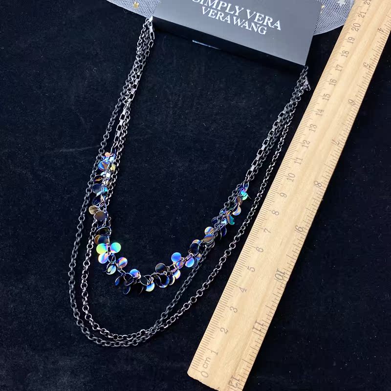 15Necklace Simplicity Versatile fashion temperament Inlaid diamond atmosphere personality Retro Port style new pattern tide ce519