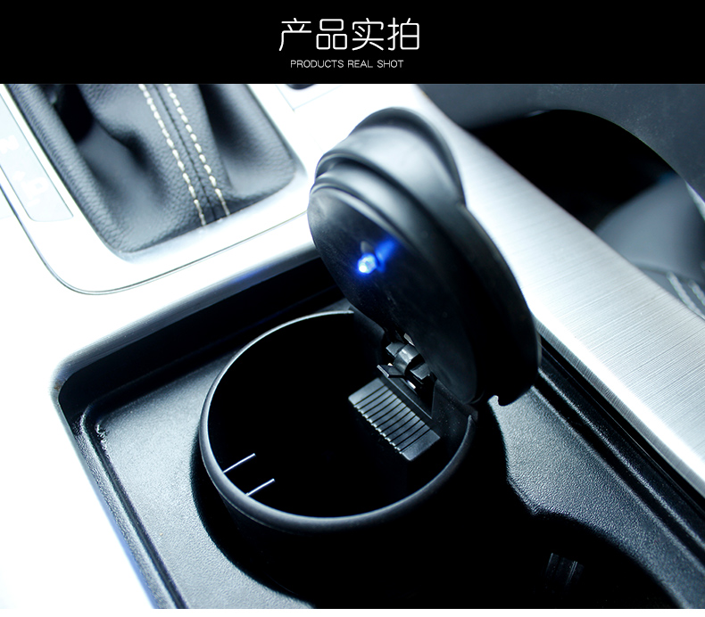 Gạt tàn xe sáng tạo cung cấp đa năng đặc biệt với đèn LED treo xi lanh thuốc lá kim loại - Ô tô nội thất Accesseries nệm xe ô tô