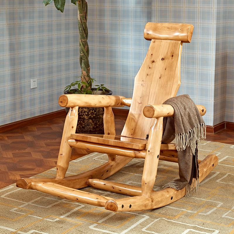 Solid wood rocking chair lounge chair rocking chair Rocking Chair Leisure Chair Lunchchair Balcony Chair in the old man's chair Berwood furniture