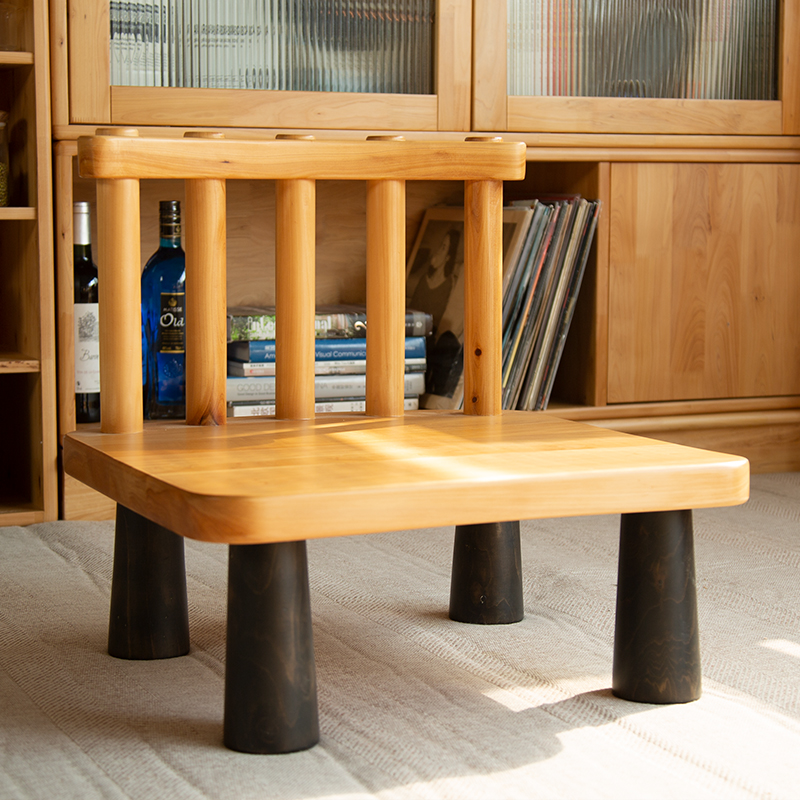 Cypress Little Backchair Children's Toy Table Chair Household Tea table and chair Solid wooden Baby Short Chair colour