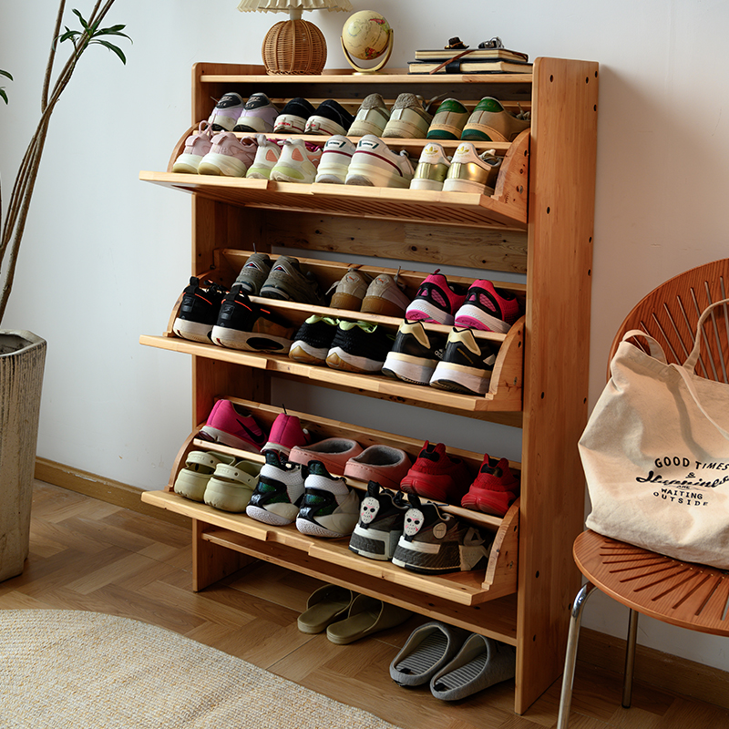 The full wood into the door of the shoe cabinet 20cm household ultra narrow clamp cabinet of the door of the 26 cm double layer