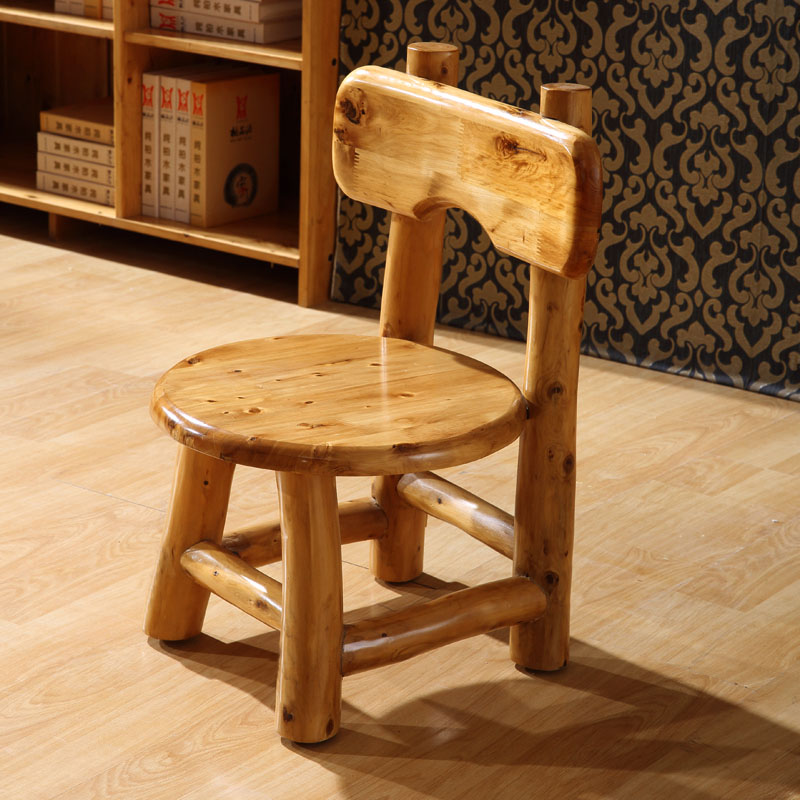 Pure Solid Wood Small Stool Minima Dining Chair Berwood Chair Log Lean Back Chair Wood Children Chair Wood Small Bench