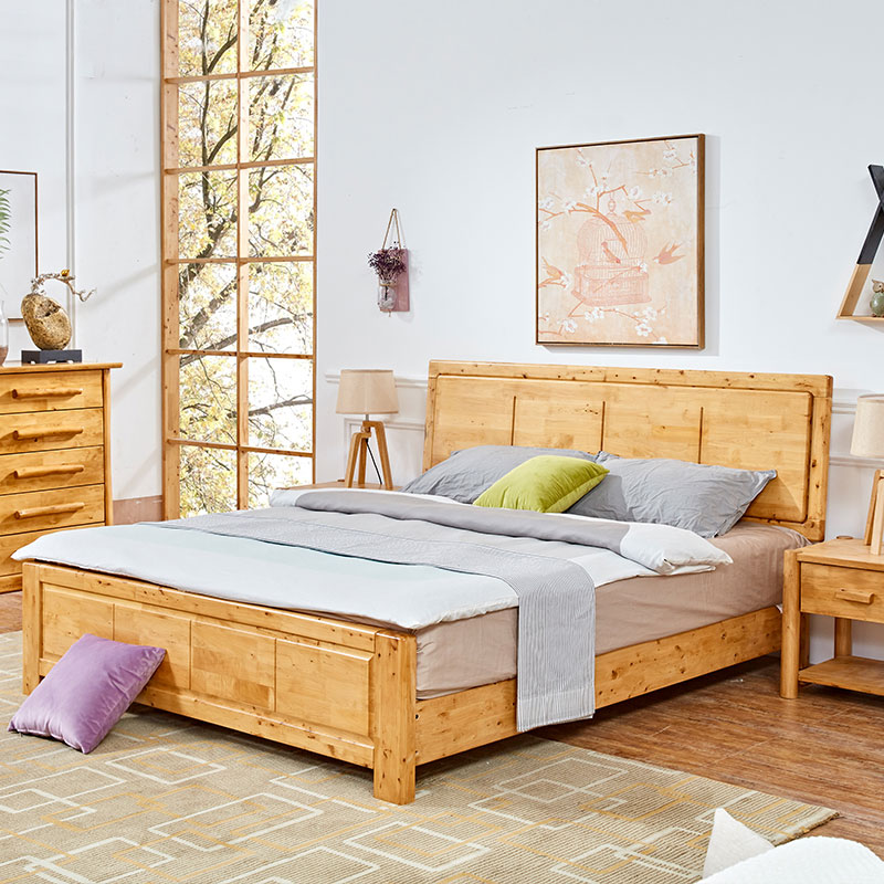 Minimalist Modern Pure Solid Wood Double Man Bed Special Price Bed Containing Bed Master Bedroom 1 1 8 m 1 5 m All-Berwood