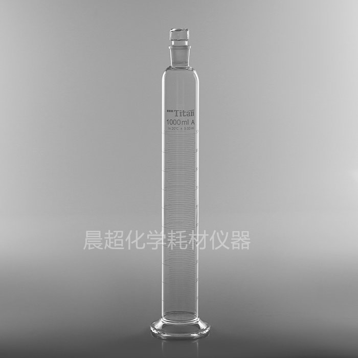具塞量筒 高硼硅玻璃耐酸碱高温 圆台座（A级）特优级 Titan泰坦